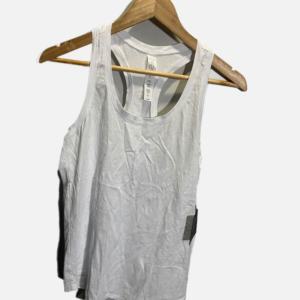 Define Your Inspiration DYI White Jersey Cotton Racerback Tank Top Medium NWT